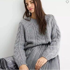 J. Crew Metallic Cable-Knit Sweater